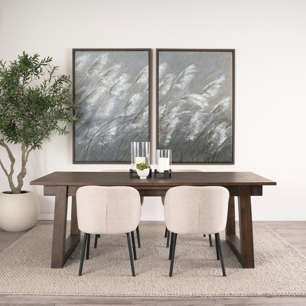 106" Oak Wood Extendable Dining Table