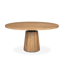 Load image into Gallery viewer, 60" Wood Round Pedestal Dining Table
