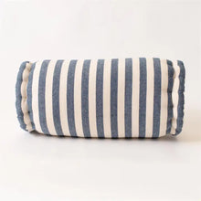 Load image into Gallery viewer, Blue Stripe Bolster Pillow