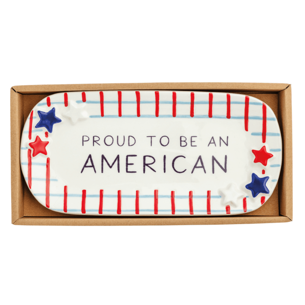 Patriotic Serving Platter w/ Quote