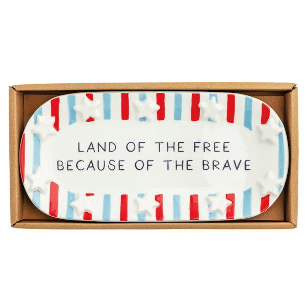Patriotic Serving Platter w/ Quote
