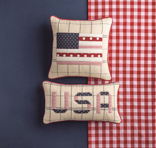 America Quilted Pillow