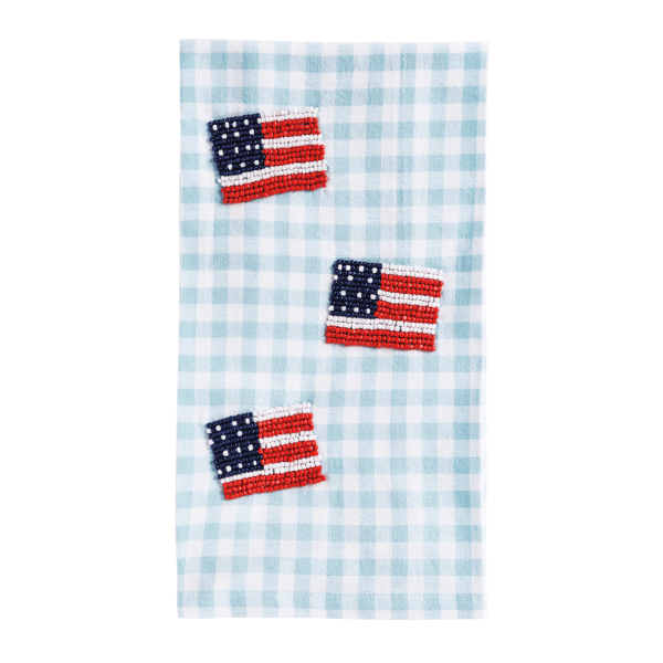 Patriotic Beaded Hand Towel