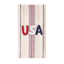 Load image into Gallery viewer, Patriotic Beaded Hand Towel
