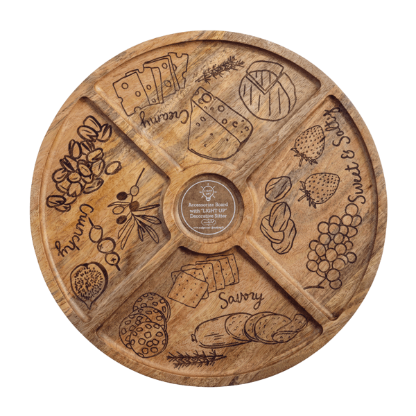 Engraved Sectioned Charcuterie Board