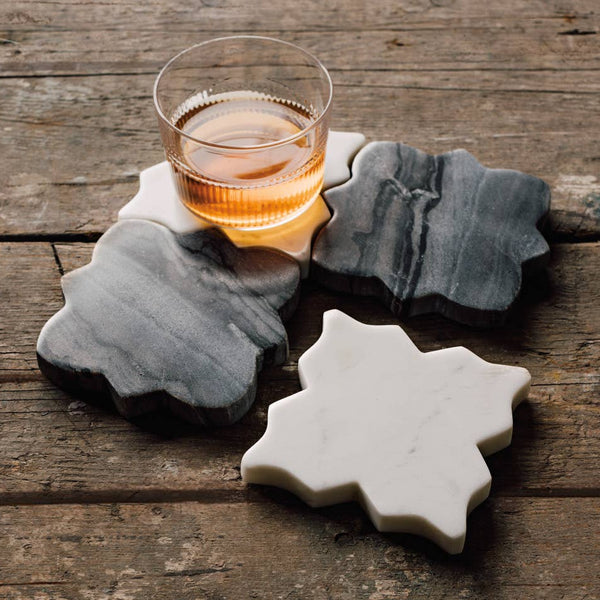 S/4 Tesselate Marble Coasters
