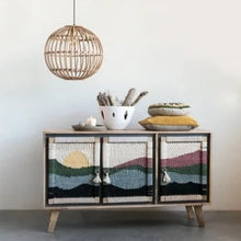 Load image into Gallery viewer, Cane &amp; Metal Hanging Lamp