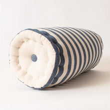 Load image into Gallery viewer, Blue Stripe Bolster Pillow