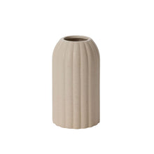 Load image into Gallery viewer, White Ribbed Tube Vase