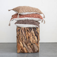 Load image into Gallery viewer, 18" Brown Diamond Knit Pillow