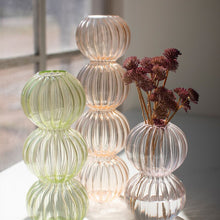Load image into Gallery viewer, Fluted Glass Stacking Ball Vase