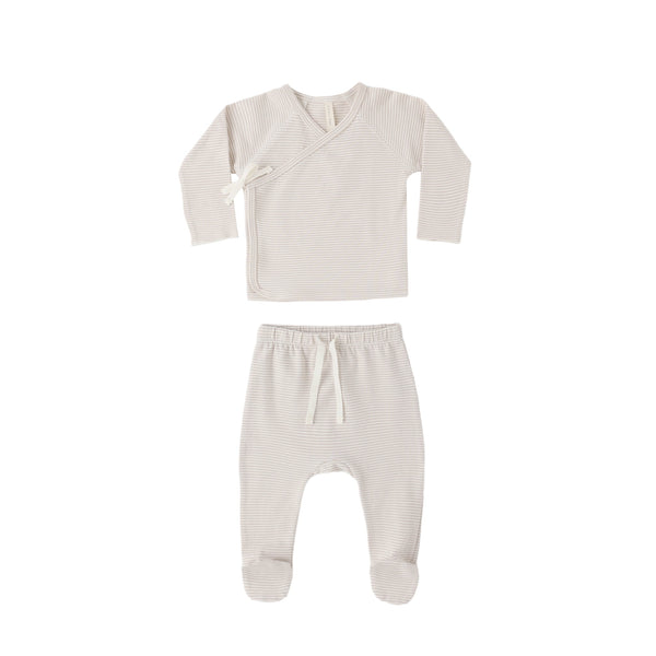 Wrap Top + Footed Pant Set (2 styles)