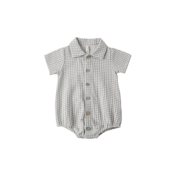 Matteo Romper - Sage Gingham