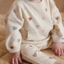 Load image into Gallery viewer, Waffle Sweater Set - Confetti Hearts