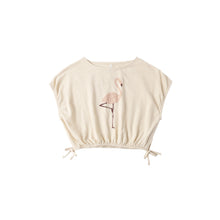 Load image into Gallery viewer, Cropped Cinch Tee - Flamingo
