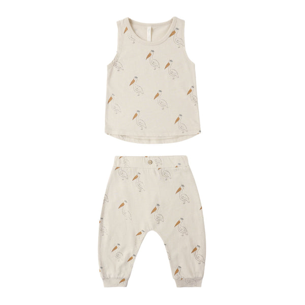 Tank + Slouch Pant Set - Pelican