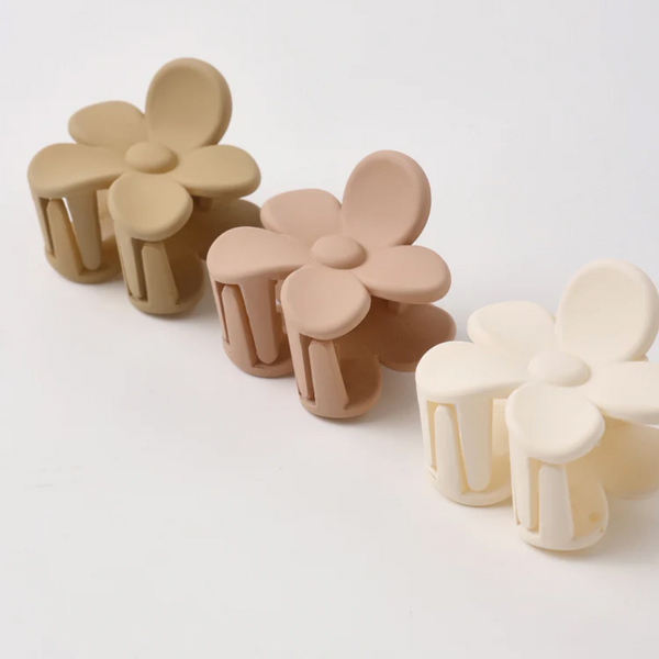 Flower Clip Set - Butterscotch, Blush, Ivory