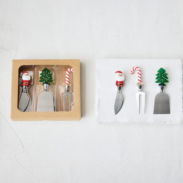 S/3 Holiday Cheese Knives