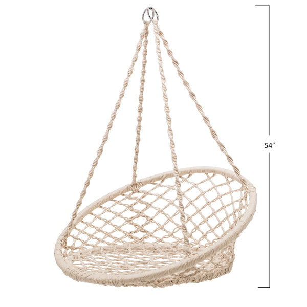 Woven Macrame Hanging Chair