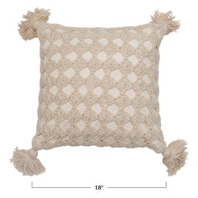Load image into Gallery viewer, 18" Cream Knit Pillow