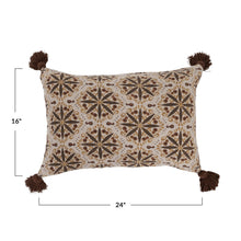 Load image into Gallery viewer, 24x 16 Lumbar Pillow w/ Tassels
