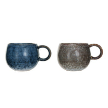 Load image into Gallery viewer, 16oz Blue/Brown Glazed Mug