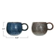Load image into Gallery viewer, 16oz Blue/Brown Glazed Mug