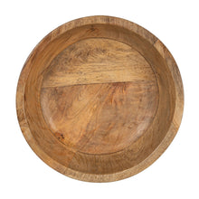 Load image into Gallery viewer, Ribbed Mango Wood Footed Bowl