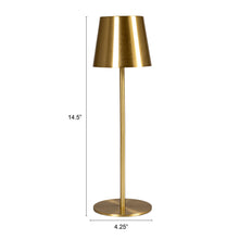 Load image into Gallery viewer, Gold LED Table Lamp w/ Touch Sensor