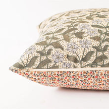 Load image into Gallery viewer, 18" Floral Reversible Throw Pillow