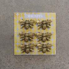 Load image into Gallery viewer, S/6 Pewter Bee Magnets