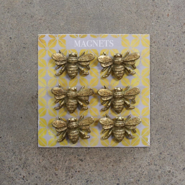 S/6 Pewter Bee Magnets