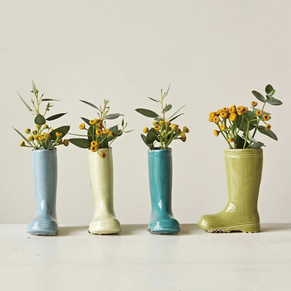 Stoneware Boot Vase