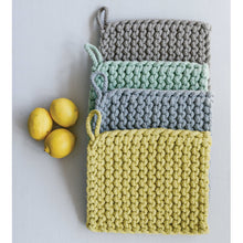 Load image into Gallery viewer, 8" Cool Tone Crocheted Pot Holder