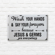 Load image into Gallery viewer, "Jesus &amp; Germs" Sign