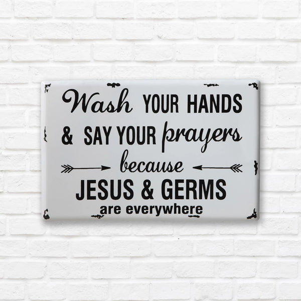 "Jesus & Germs" Sign
