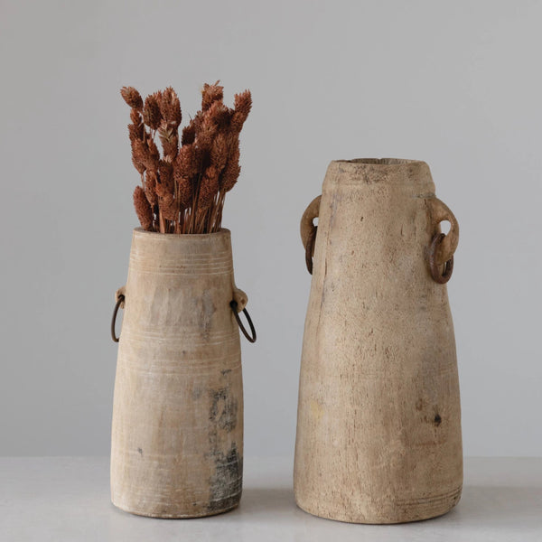 Decorative Wooden Milk Jug