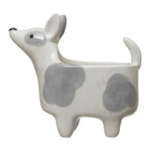 Load image into Gallery viewer, Hand-Painted Ceramic Dog Planter