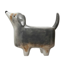 Load image into Gallery viewer, Hand-Painted Ceramic Dog Planter