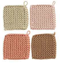 Load image into Gallery viewer, Pastel Crocheted Pot Holder