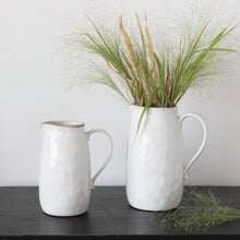 Load image into Gallery viewer, White Glazed Stoneware Pitcher