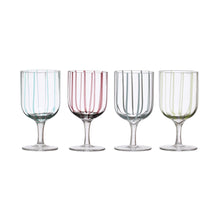 Load image into Gallery viewer, 14oz Striped Stem Glass, 4 Colors