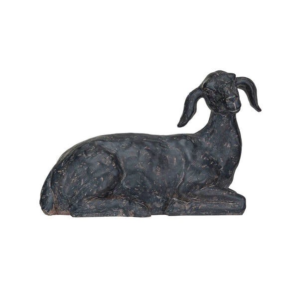 Black Resin Goat w/ Distressed Finish, 2 Styles