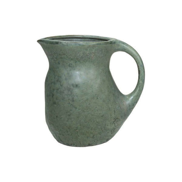 2.5 Quart Green Stoneware Pitcher