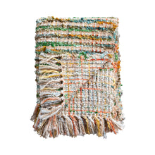 Load image into Gallery viewer, 60x 50" Woven Acrylic Bouclé Throw w/ Fringe