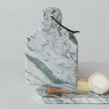 Load image into Gallery viewer, White Marble Board w/ Canape Knife