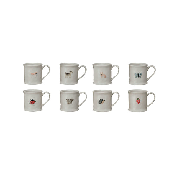 8oz Stoneware Fruit/Animal Mug