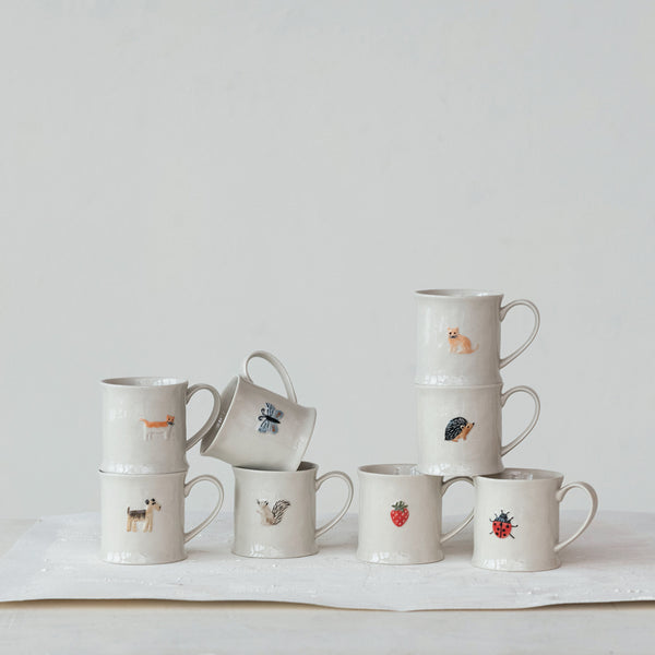 8oz Stoneware Fruit/Animal Mug