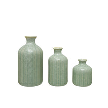 Load image into Gallery viewer, Seafoam Green Stoneware Vase