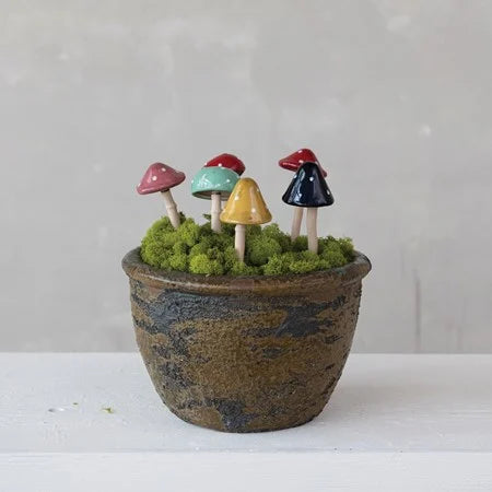 7.5" Stoneware Mushroom